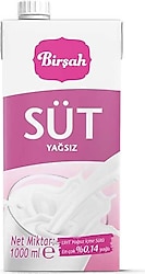 Birşah Yağsız En Çok %0,14 Yağlı 1 lt Süt