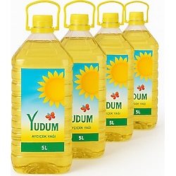 Yudum Ayçiçek Yağı Pet 5 Lt x 4 (20 Lt) - 2000 lt